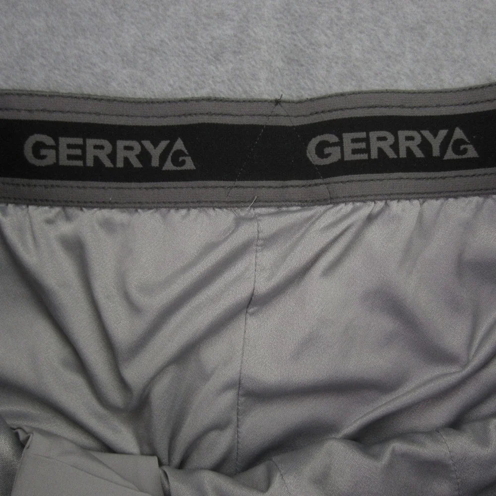 Gerry Mens 37 Swim Trunks Gray Camo AOP Hybrid Lined Boardshorts Built In Brief